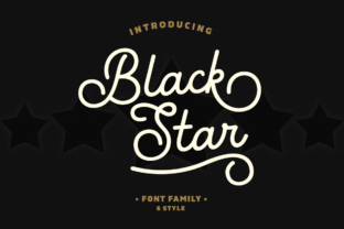 Black Star Family: A Script Handwritten Font for Branding and Design