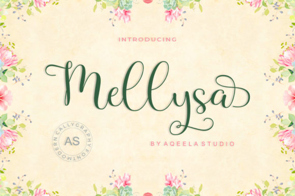 Mellysa: A Script Handwritten Font for Creative Crafters and Designers