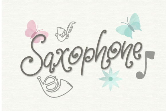 Saxophone Music: A Font That Adds Soul to Your Handmade Creations