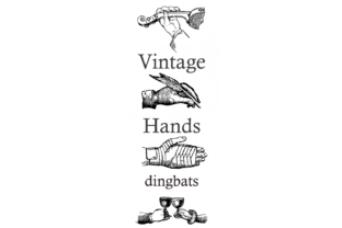 Vintage Hands Family: A Unique Dingbat Font for Editorial Design